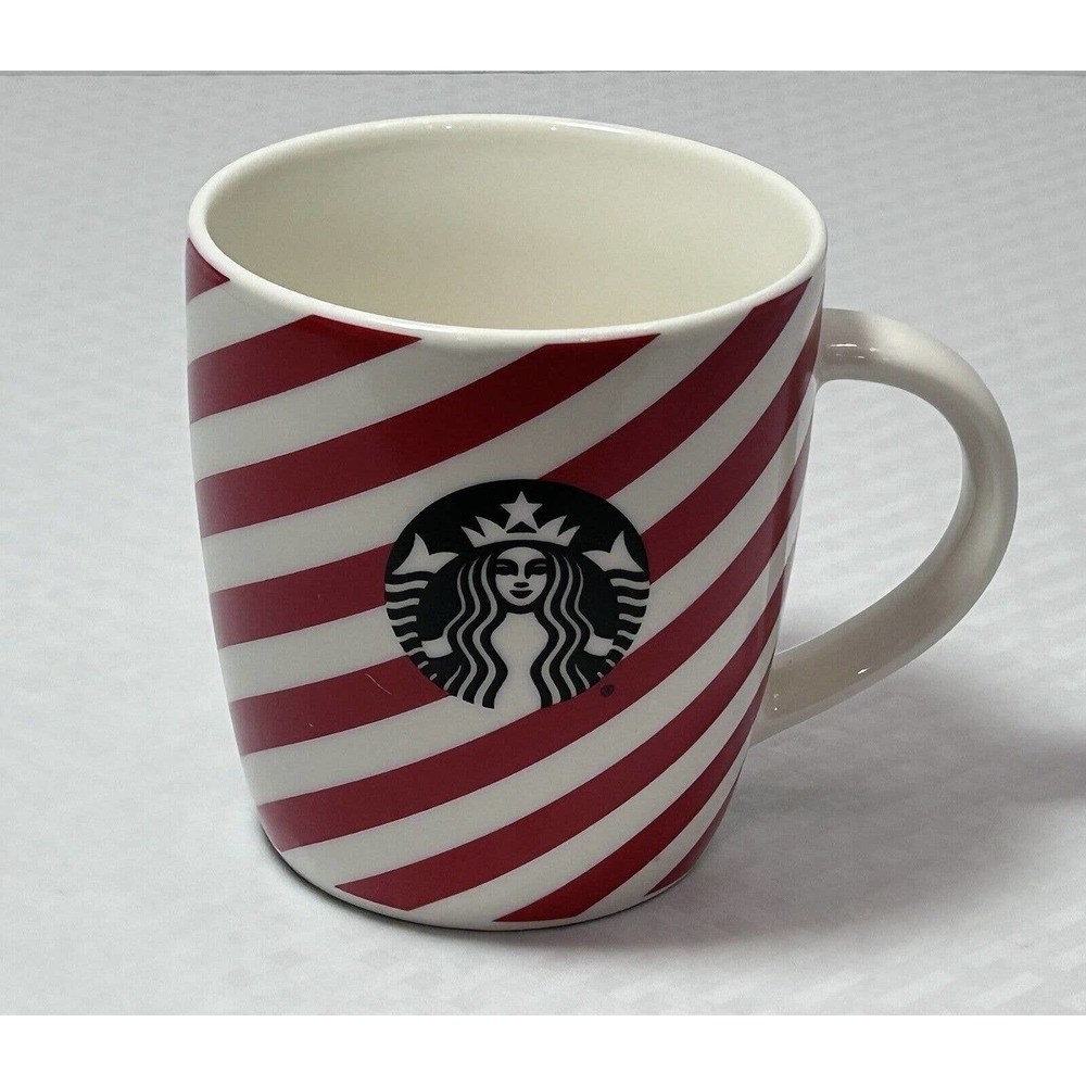 Starbucks Christmas Theme Mug Candy Cane Coffee/Hot Chocolate Red/White Stripe‎